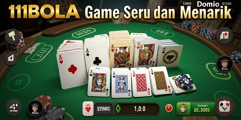 Tampilan gameplay menarik dalam 11BOLA dengan aksi domino.