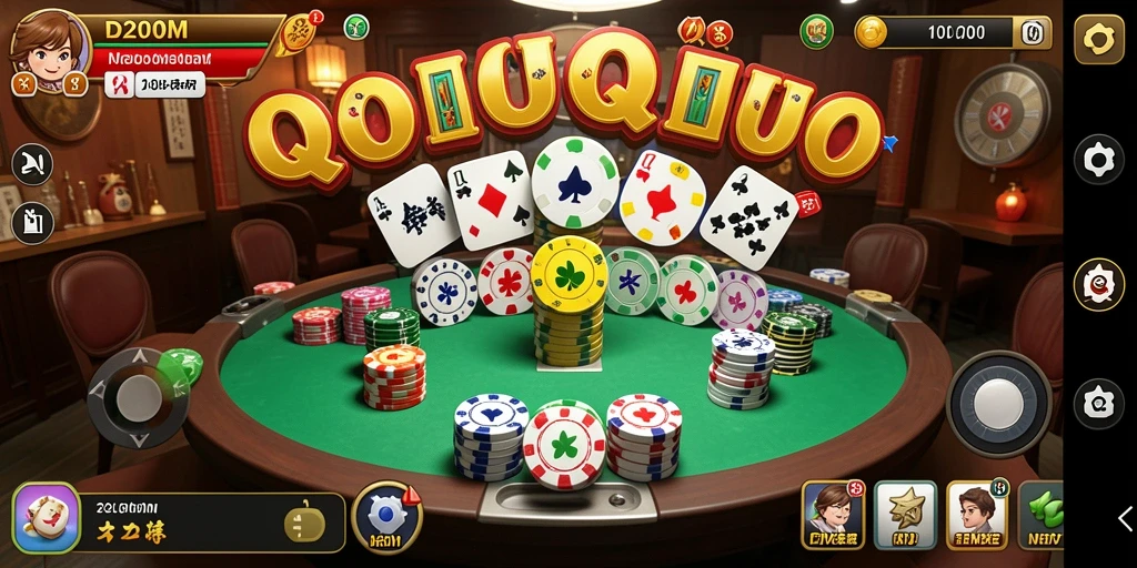 Tampilan gameplay D200M yang seru dan menantang dalam bermain QiuQiu.