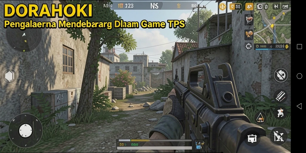 Tampilan gameplay mendebarkan dalam DORAHOKI dengan aksi yang intens.