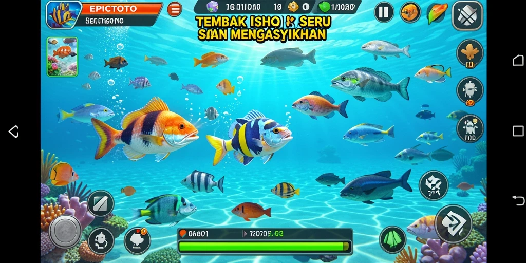 Tampilan gameplay Tembak Ikan EPICTOTO yang seru dan menarik.