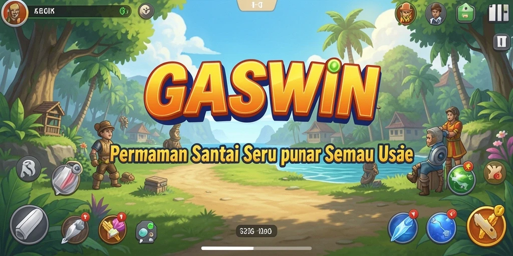 Screenshot GASWIN menampilkan gameplay yang santai dan menyenangkan.