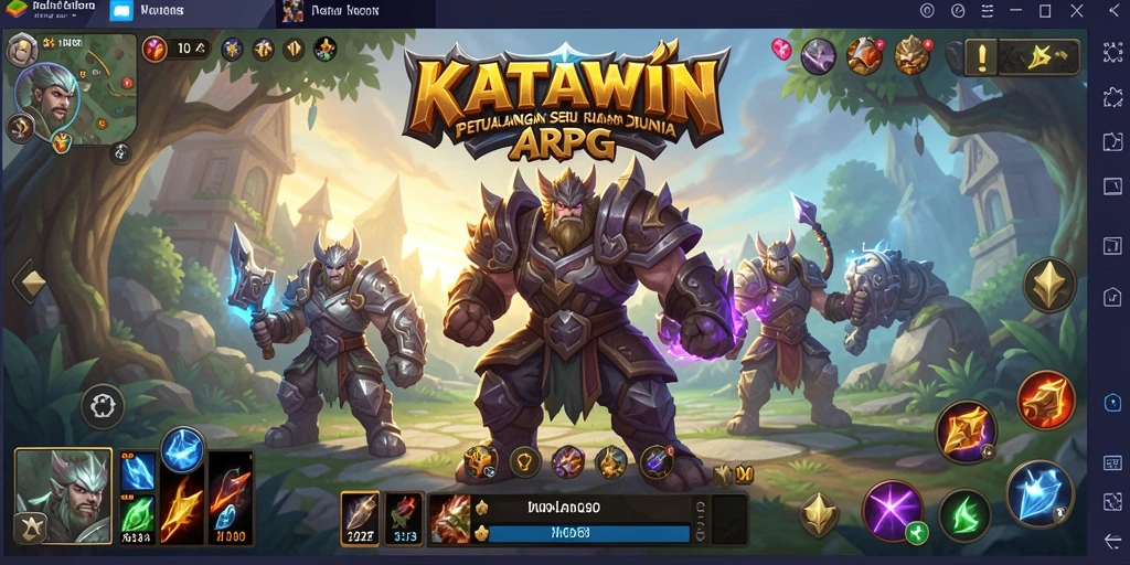 Screenshot utama KATAWIN menampilkan aksi seru dalam gameplay ARPG.