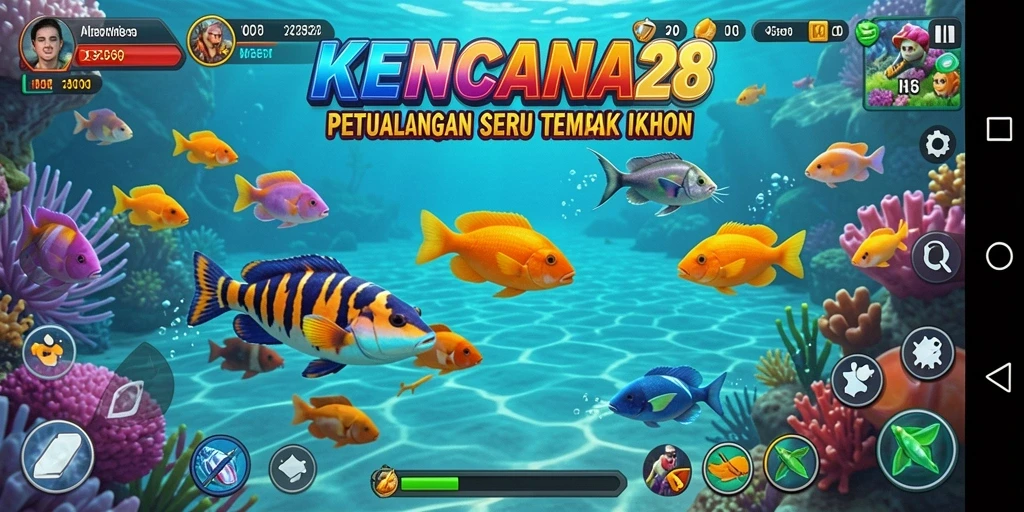 Tampilan menarik dari gameplay KENCANA28 Tembak Ikan.