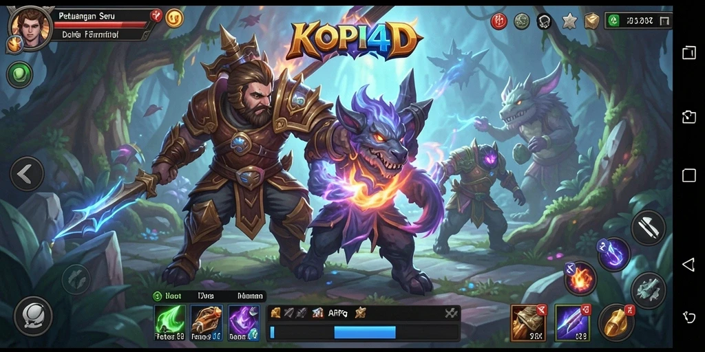 Screenshot KOPI4D menunjukkan aksi seru dalam pertempuran ARPG.