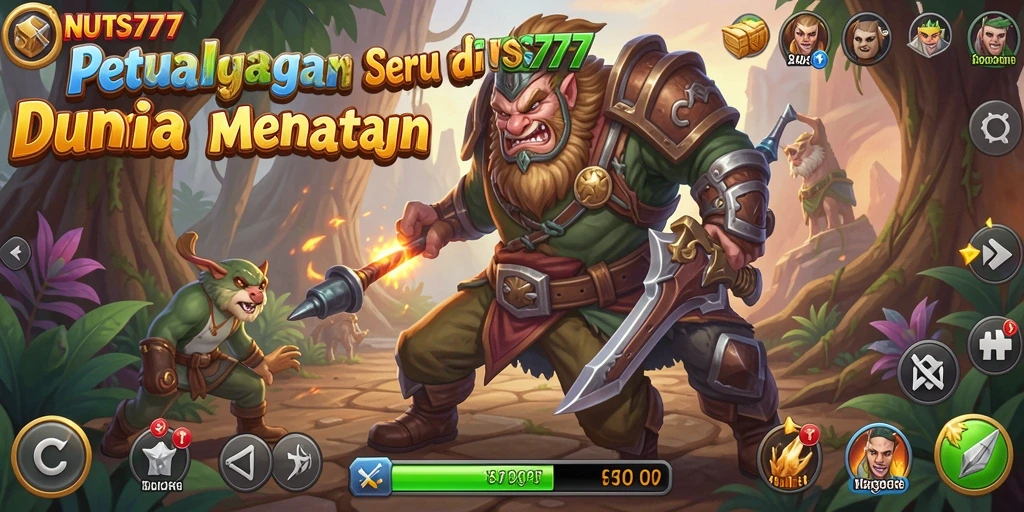 Tampilan gameplay NUTS777 yang menakjubkan di dunia petualangan.