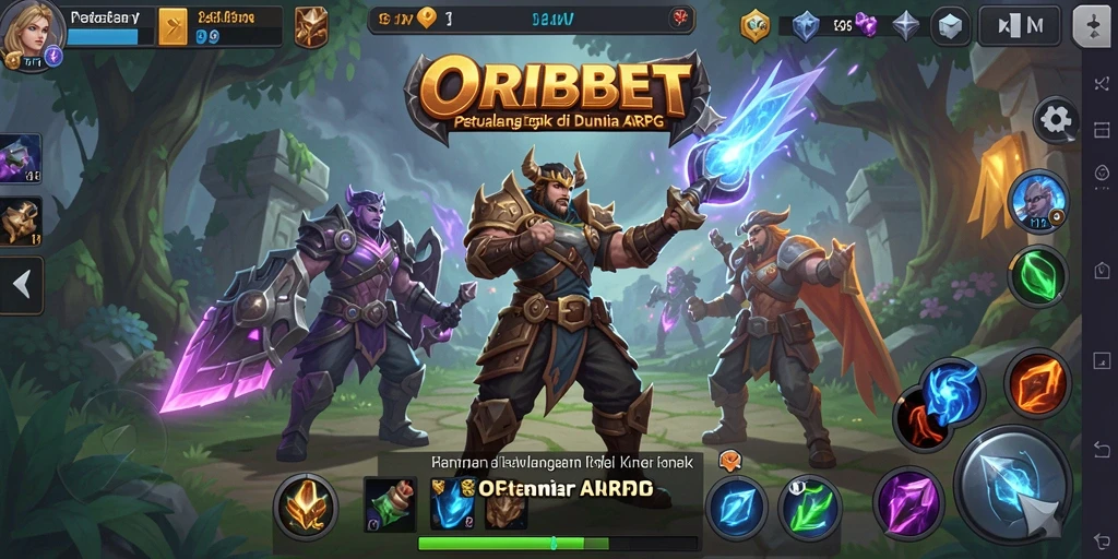 Tangkapan layar utama ORIBET menampilkan aksi seru dalam gameplay ARPG.
