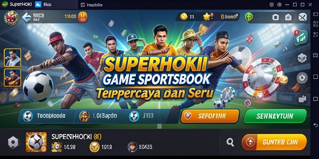 Tampilan utama <strong>SUPERHOKI</strong> menampilkan pilihan taruhan dan statistik pertandingan.