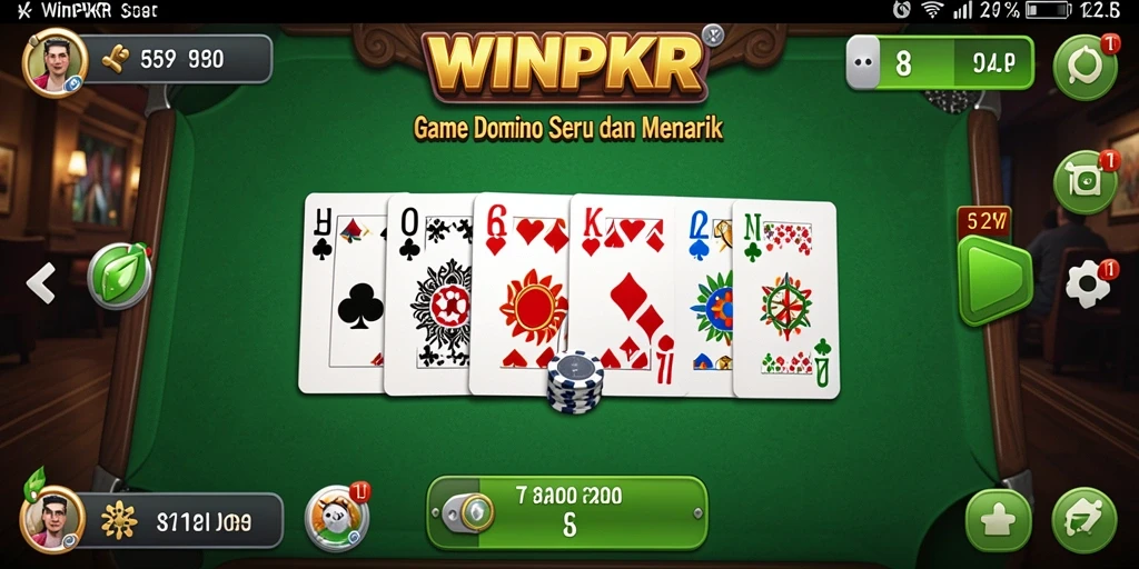Tangkapan layar dari gameplay WINPKR yang menarik dan seru.